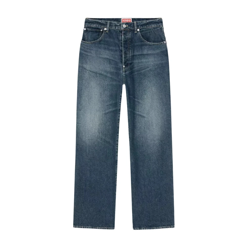 Kenzo Men's Blue Relaxed Fit Vintage Jeans
