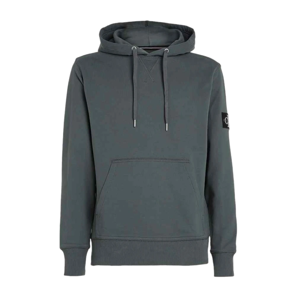 Calvin Klein Jeans Groene hoodie met monogram CK-embleem Gray Heren