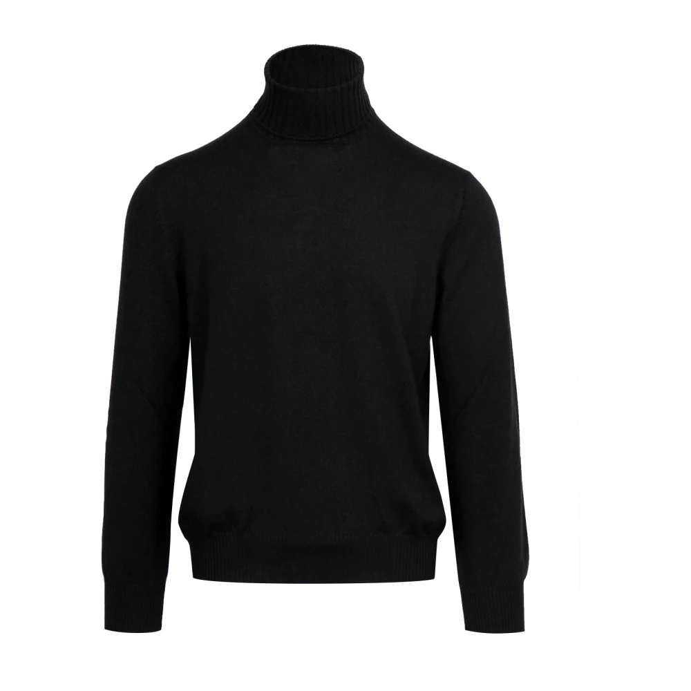 Gran Sasso Mannelijk Zwart Truien & Vesten Heren, 2XL, Wol, Extra-Fijne Merino Turtleneck