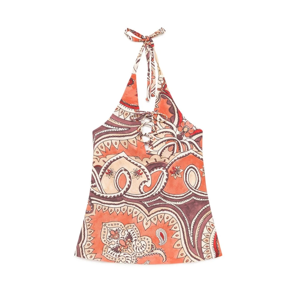 Maliparmi Women's Multicolor Sleeveless Tops, 2XL, Hippie Lotus Top