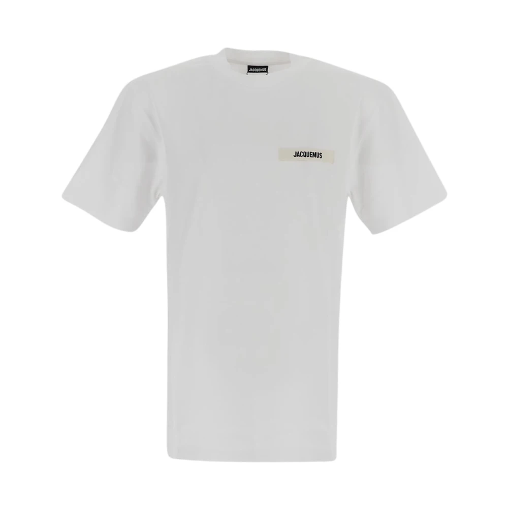 Jacquemus Katoenen Gros Grain T-shirt White Heren