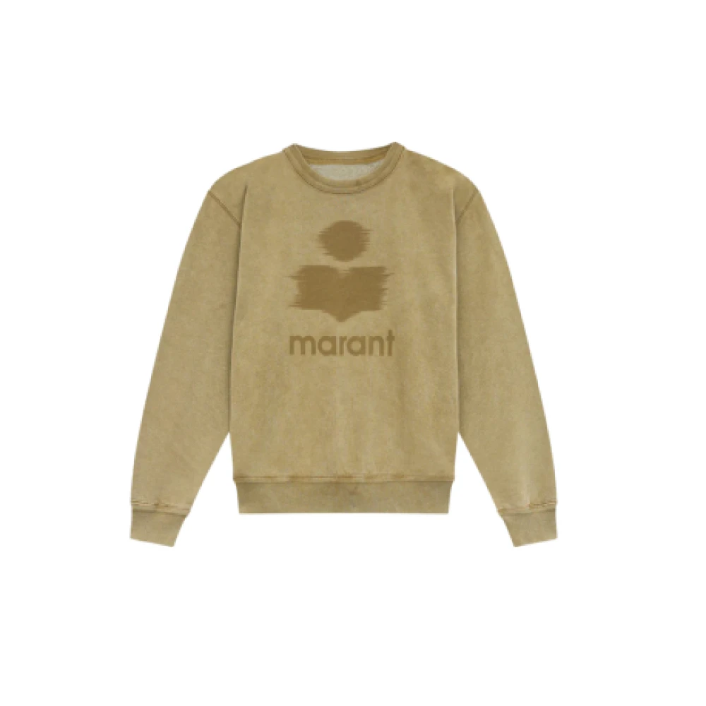 Isabel Marant Bomullsblandad Sweatshirt med Oversized Logo Green, Herr