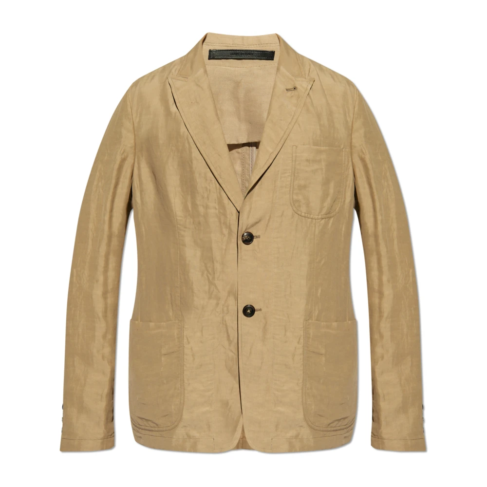 Giorgio Armani Blazer met zakken Beige Heren