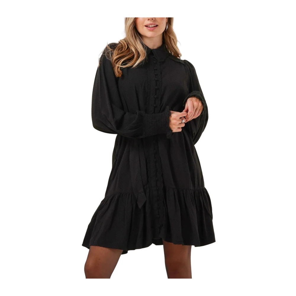Y.A.S Zwarte Shirtjurk Yastilera Ls Black Dames
