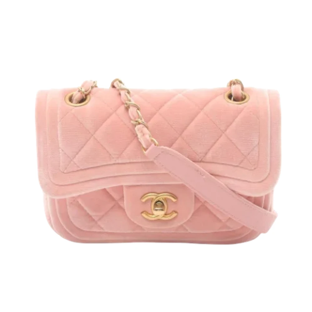 Chanel Vintage Pre-owned Fabric chanel-bags Pink Dames