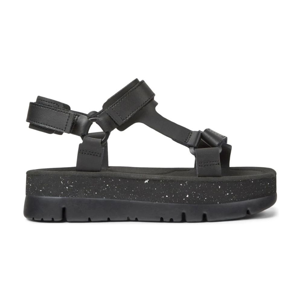 Camper Women's Black Flat Sandals, 4 Uk, Oruga Up Sandals