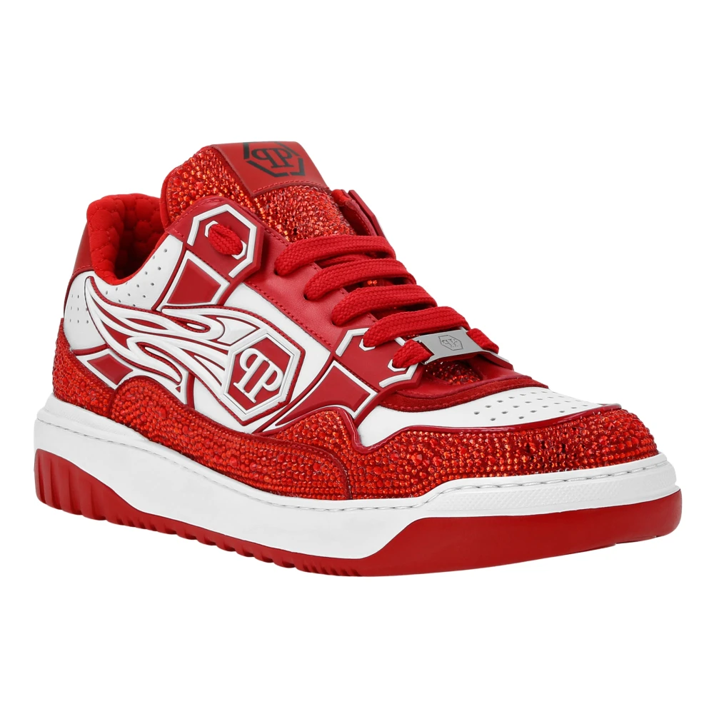 Philipp Plein Moon Walker Low-Top Sneakers Heren Schoenen Rood