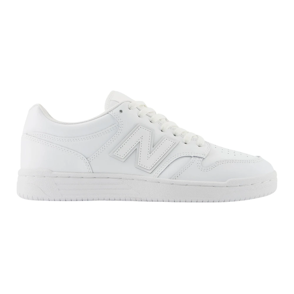 New Balance Leren Veterschoenen Met Rubberen Zool Dames Schoenen Wit