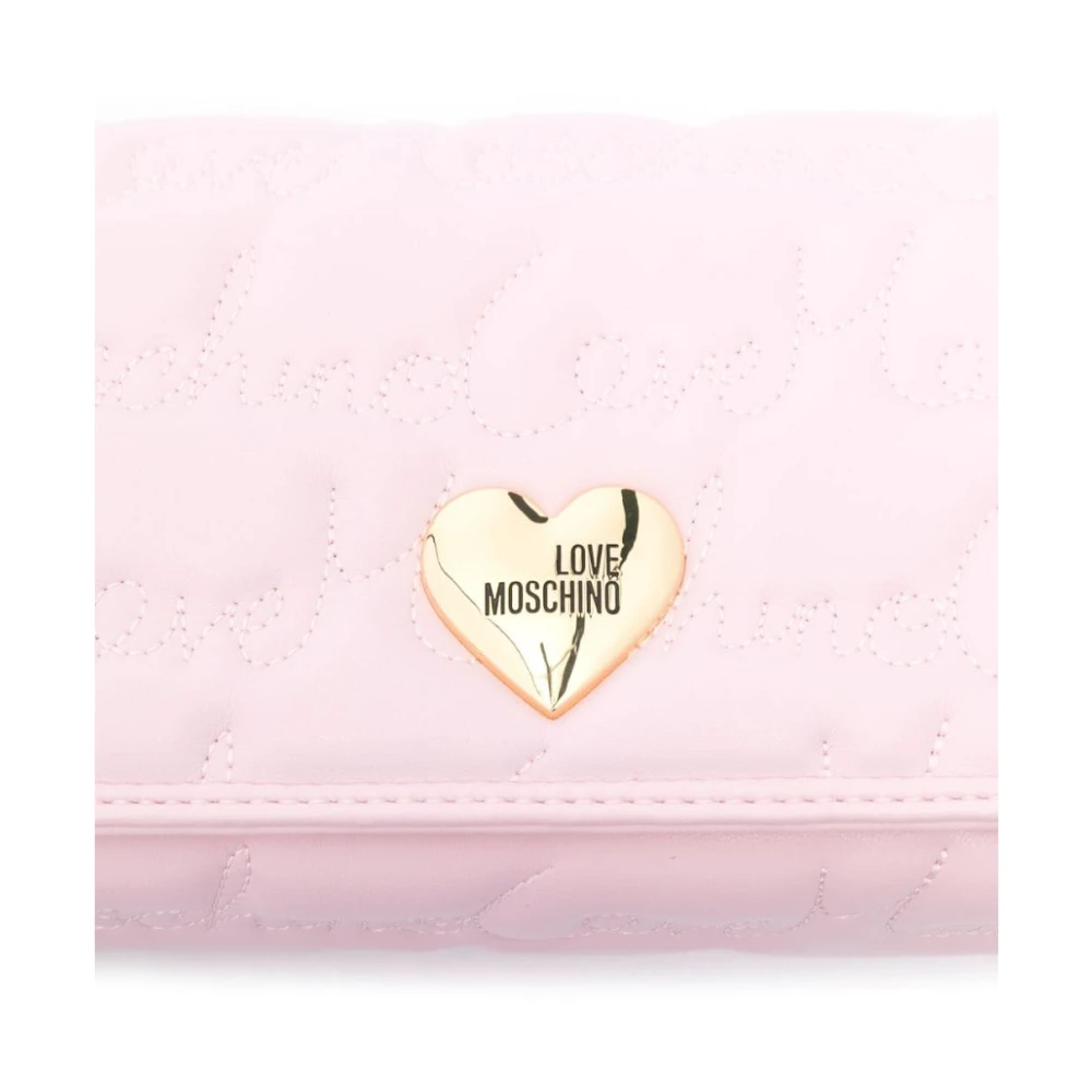 Love Moschino Roze Gewatteerde Schoudertas met Ketting Pink Dames