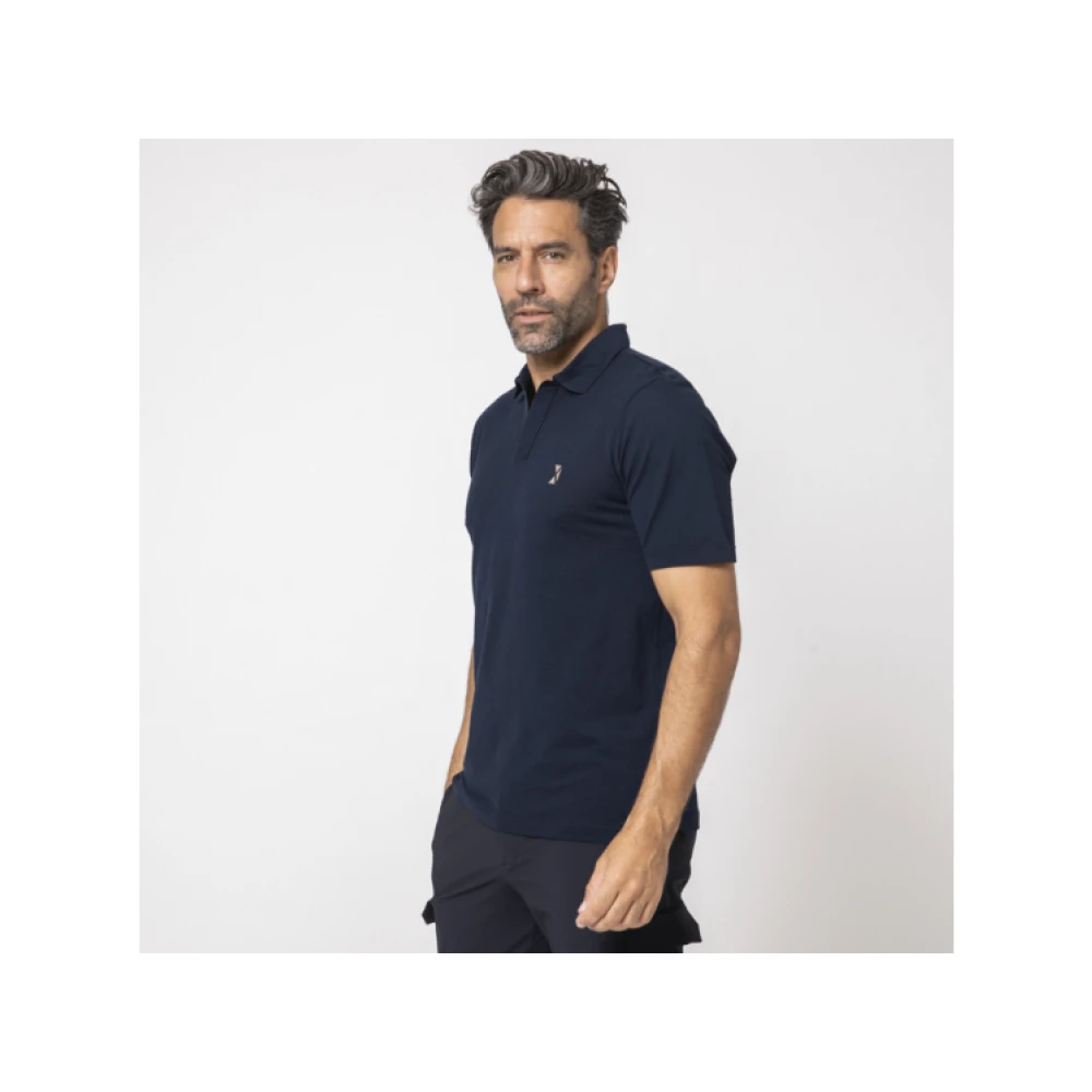 Gran Sasso Polo Shirt Blue Heren
