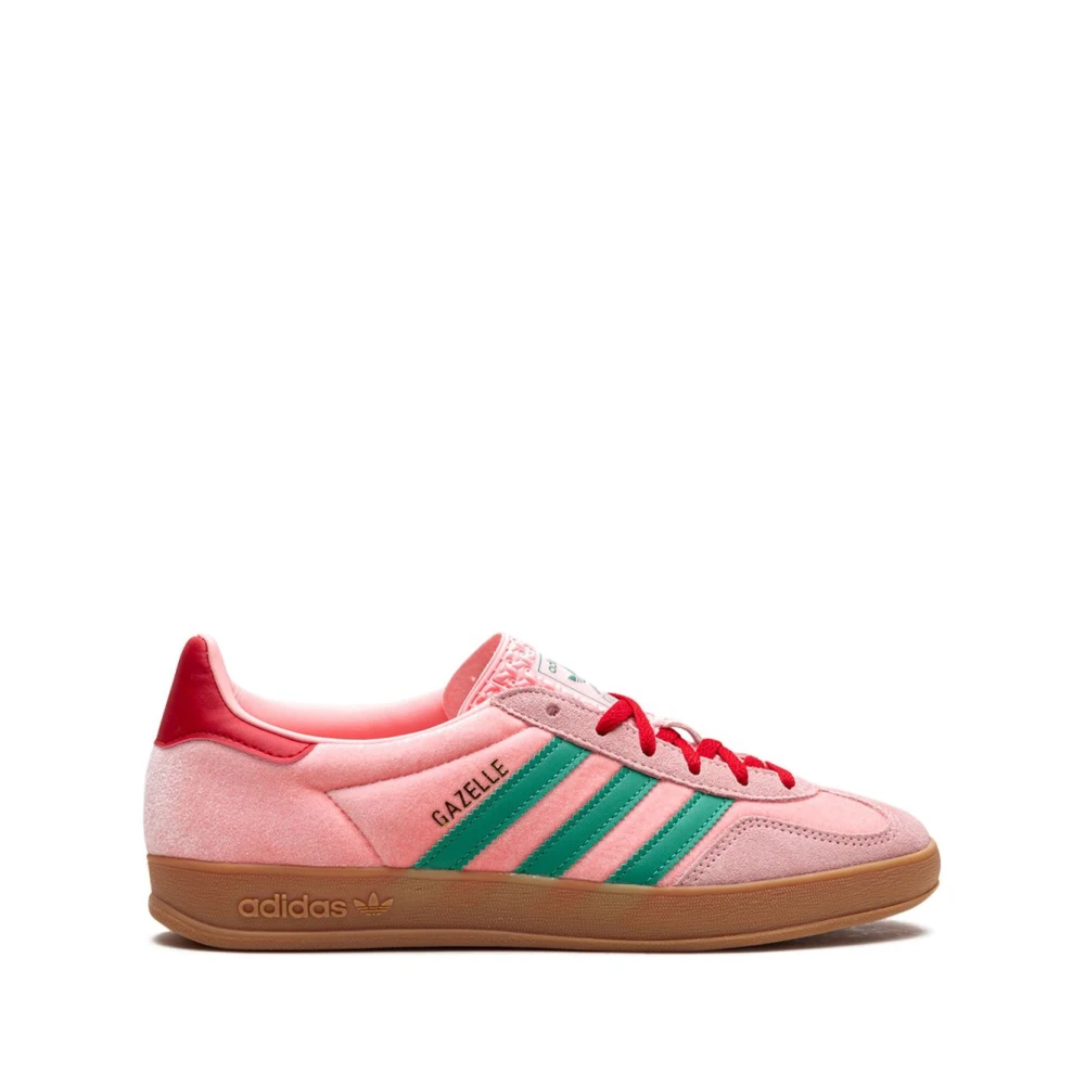 Adidas Women's Pink Gazelle Sneakers With Leather Details