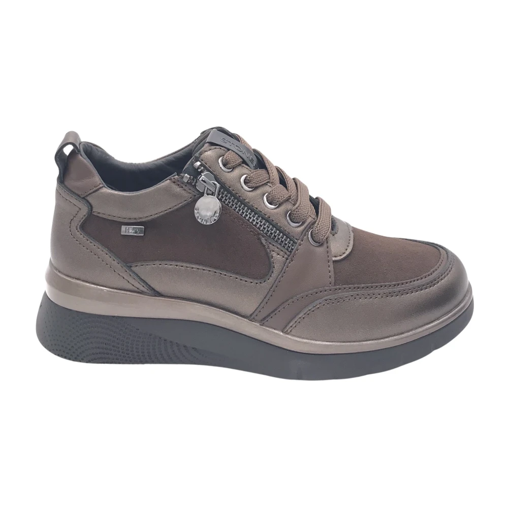 Stonefly Vrouw Bruin Schoenen Dames, 39 Eu, Leer, Sneakers