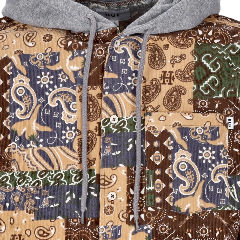 HUF Patchwork Cord Hooded Jacket Multicolor Dames