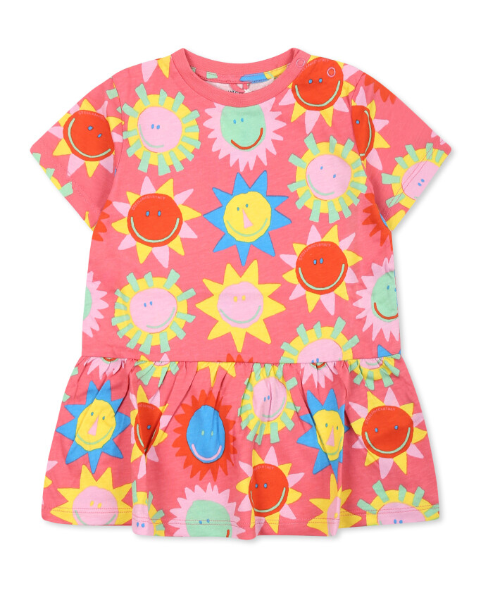 robe-courte-rouge-a-imprime-solaire