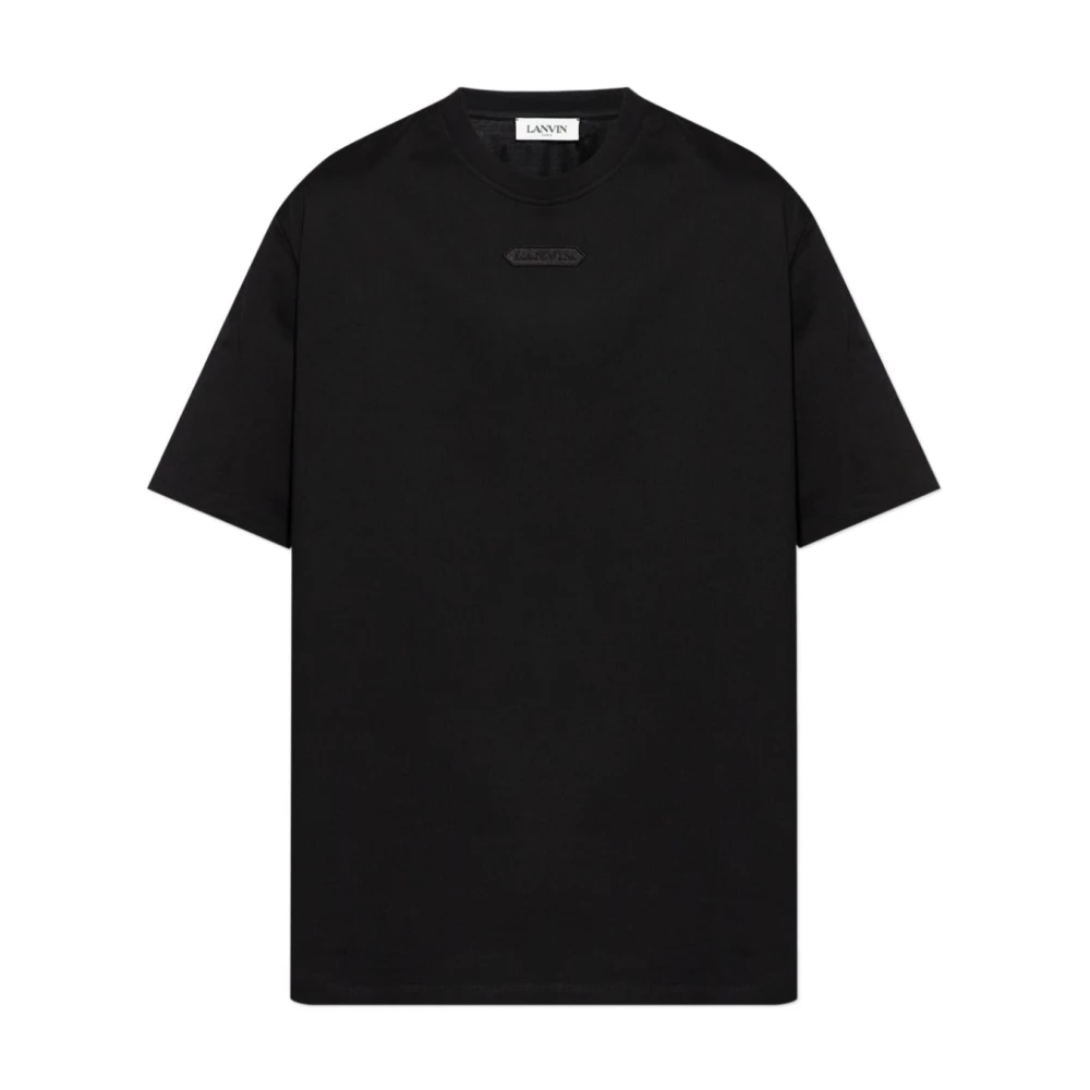 Lanvin Zwart Katoenen Jersey T-shirt Black Heren