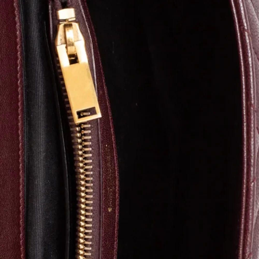 Yves Saint Laurent Vintage Pre-owned Leather handbags Red Dames