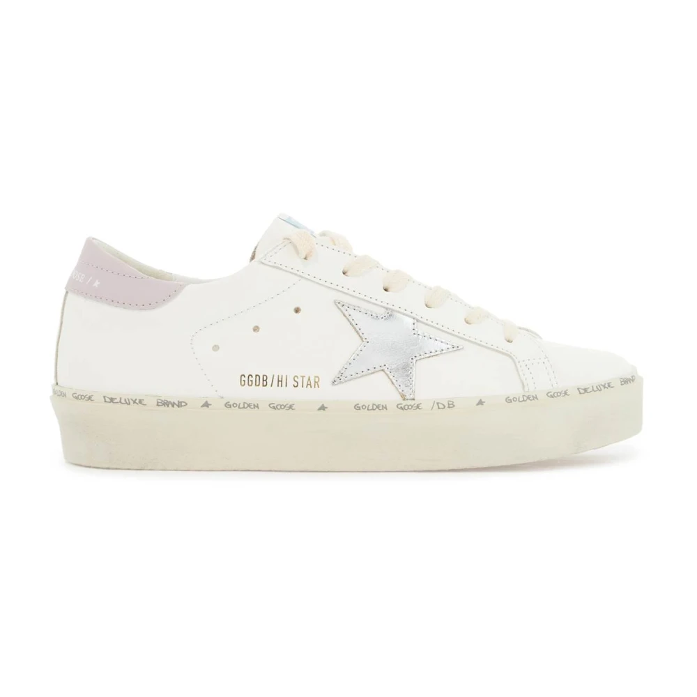 Golden Goose Metallstjärna Läder Sneakers White, Dam