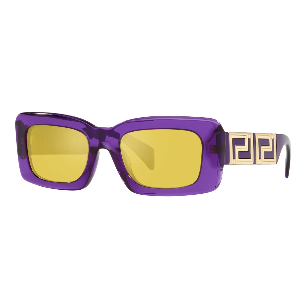 Versace Women's Purple Sunglasses, 54 Mm, Stylish Sunglasses In Transparent Violet/Yellow