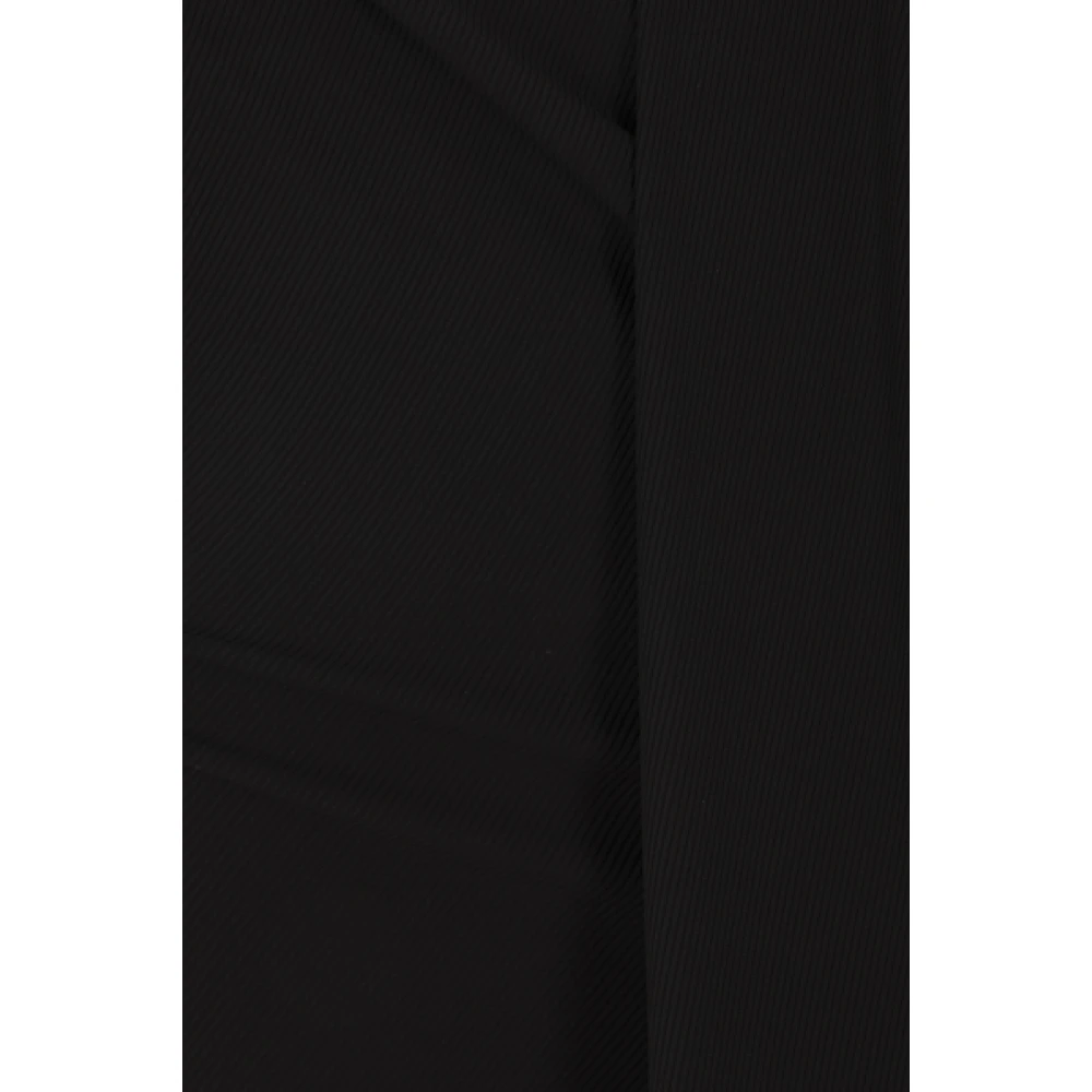 Balenciaga Zwarte Geribbelde Mouwloze Jurk Black Dames