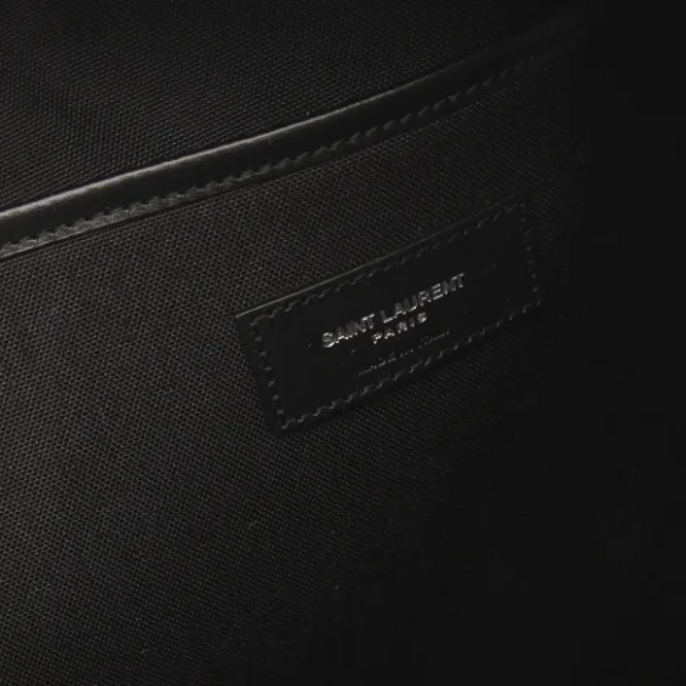 Saint Laurent Vintage Pre-owned Canvas backpacks Black Dames