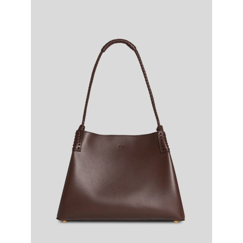 ETRO Kleine Libra Leren Winkel Tas Brown Dames
