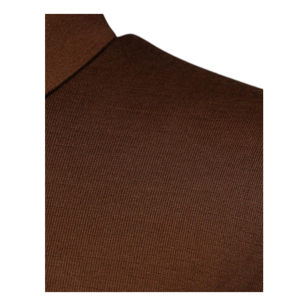 Dolce & Gabbana Bruine Cashmere Pullover Sweater met knopen Brown Heren