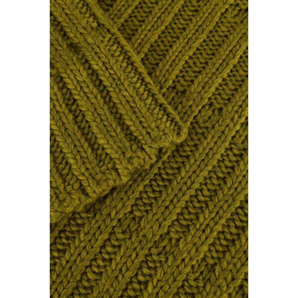 Modström Groene Short T-neck Trui Green Dames