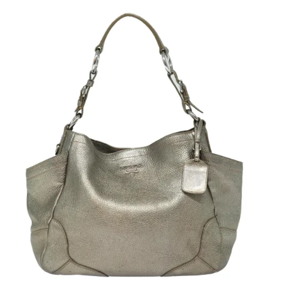 Prada Vintage Pre-owned Leather prada-bags Yellow Dames