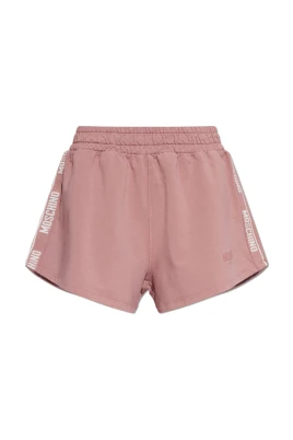 Färgat bomullsfleece shorts