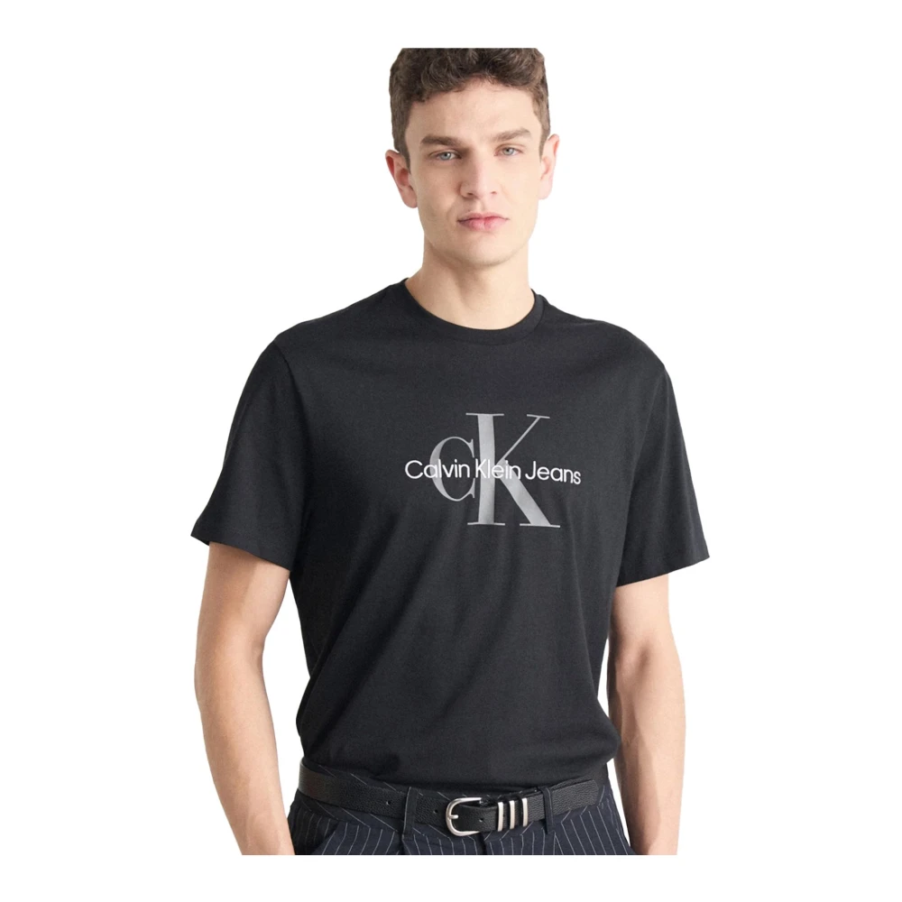 Calvin Klein Zwart Logo Katoenen T-shirt Black Heren