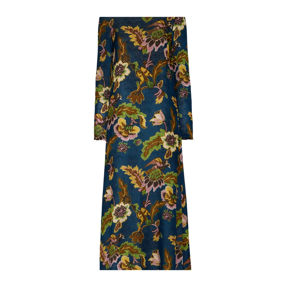 La DoubleJ Jurk met lange mouwen en zwierige rok Multicolor Dames