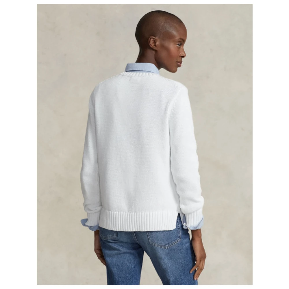 Polo Ralph Lauren Polo Bear Katoenen Trui White Dames
