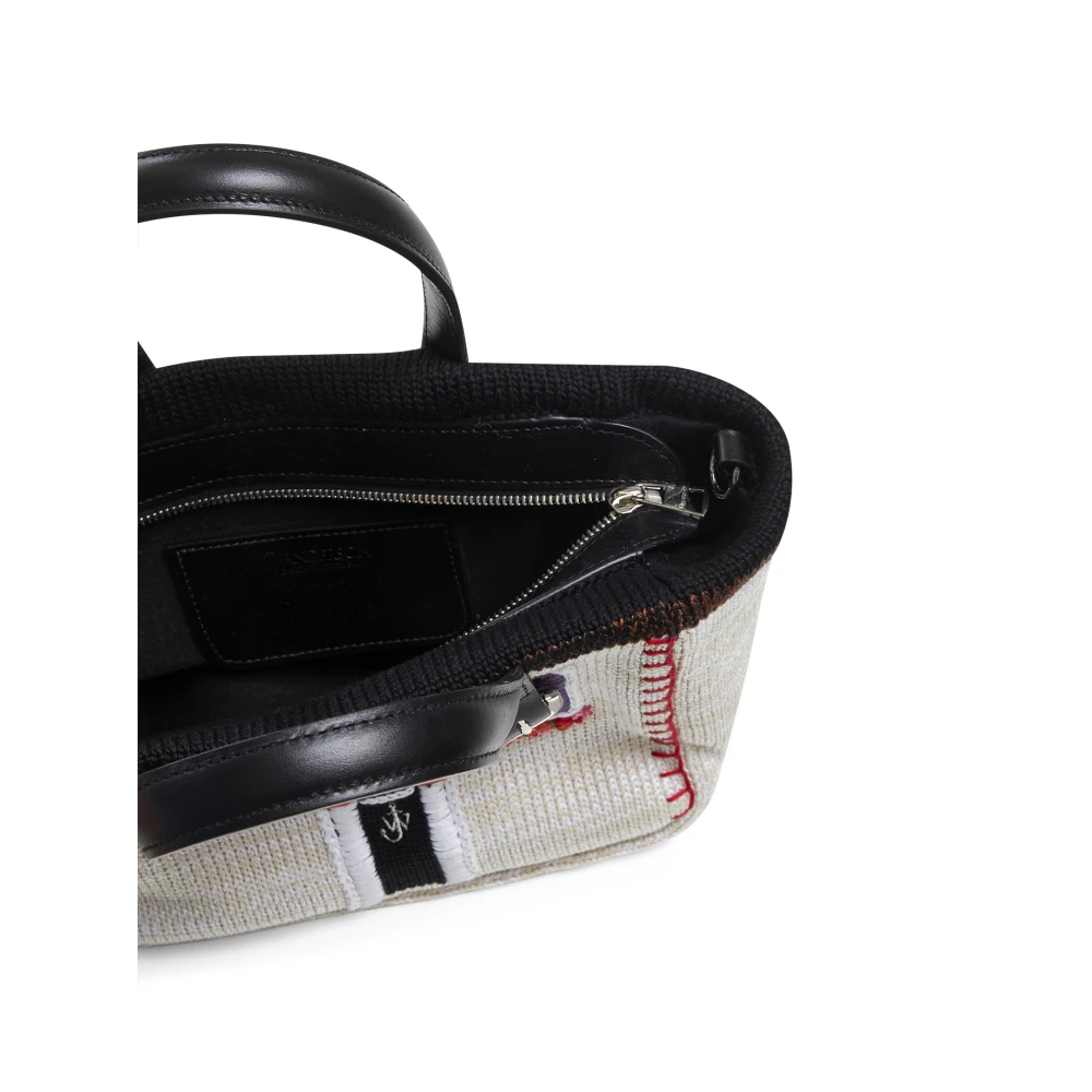 JW Anderson Beige Gebreide Tas met Kunstwerk Beige Dames