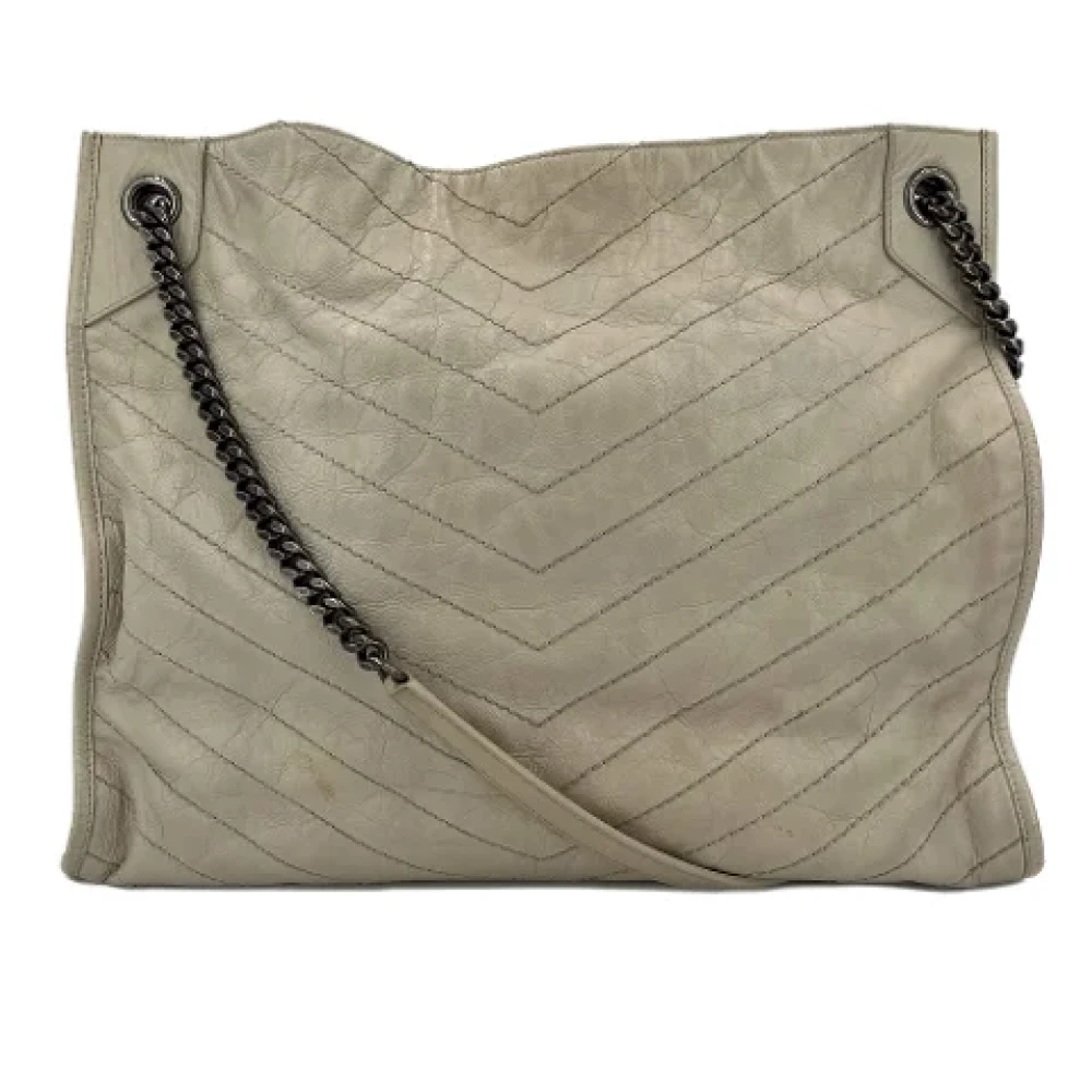 Yves Saint Laurent Vintage Pre-owned Leather crossbody-bags Gray Dames