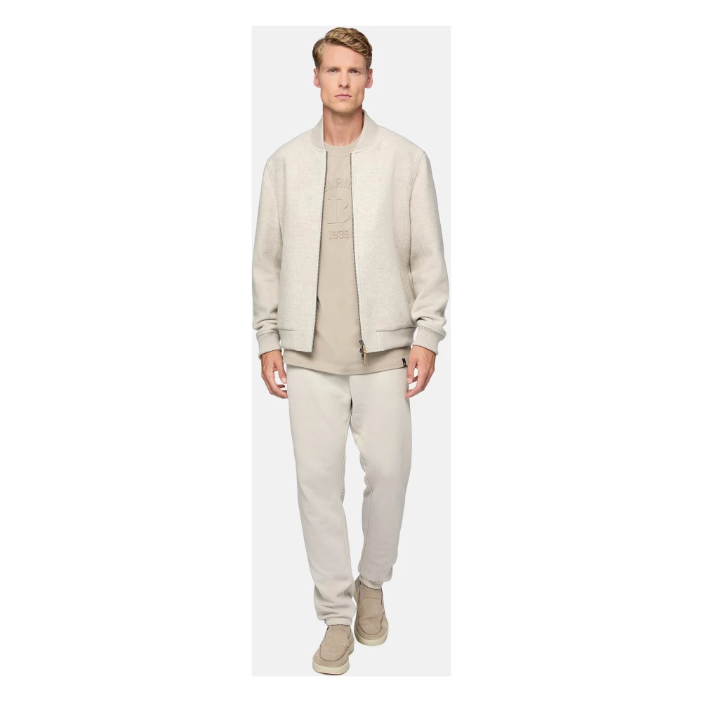 Boggi Milano Bomberjack van gewatteerde wol Beige Heren