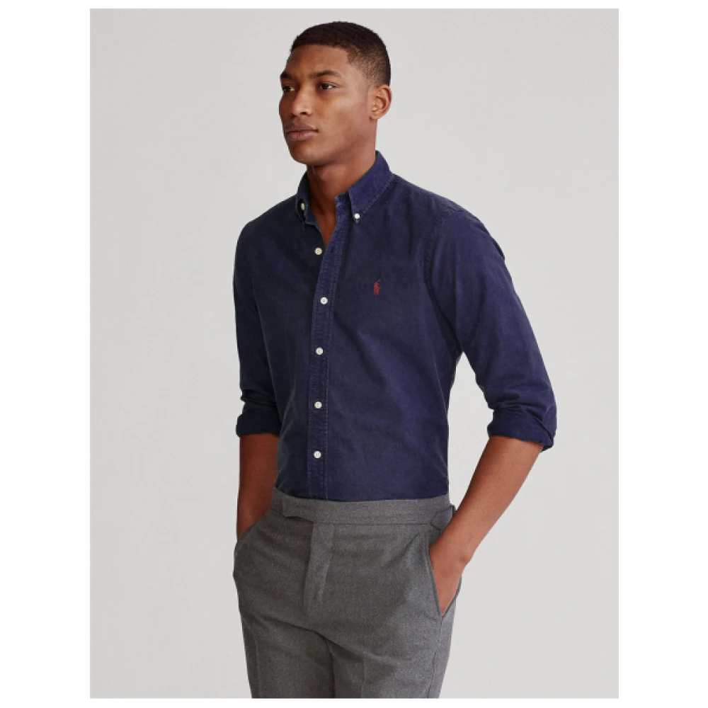 Polo Ralph Lauren Navy Oxford Slim Fit Button-Down Overhemd Blue Heren