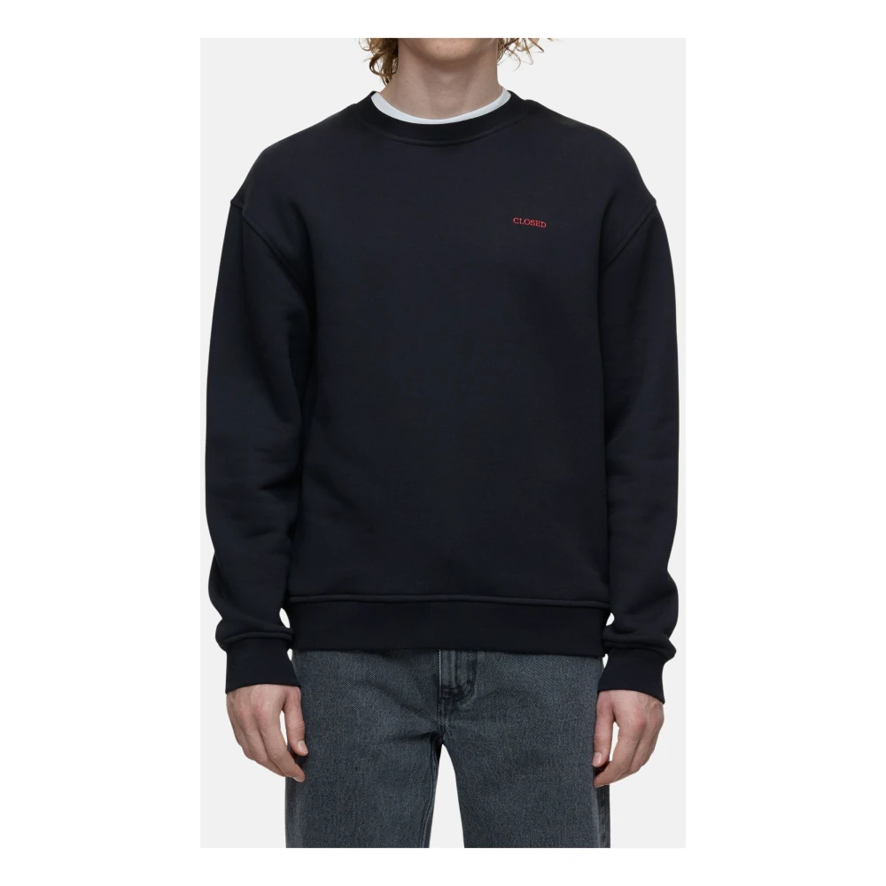 closed Gedrukte crewneck sweatshirt Black Heren