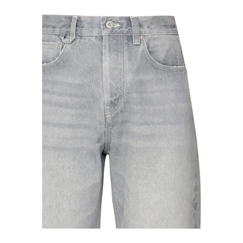 Jacquemus Grijze Denim Jeans Rits Knoopsluiting Gray Heren