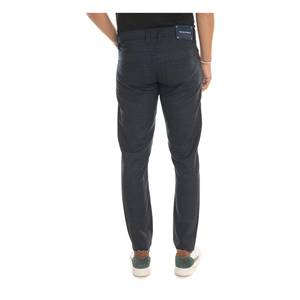 Tramarossa Aanpasbare 5-pocket wollen broek Blue Heren