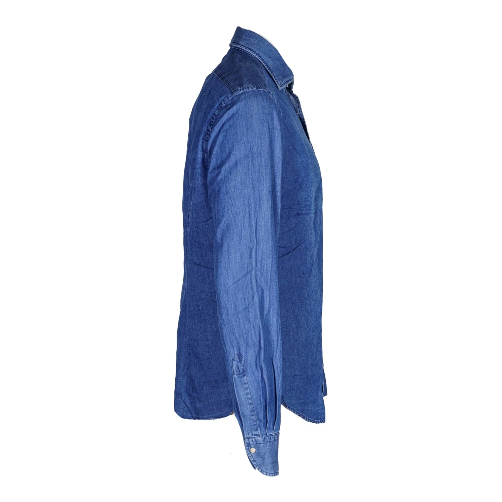 Xacus Op maat gemaakte klassieke kraagshirt gemaakt in Italië Blue Heren