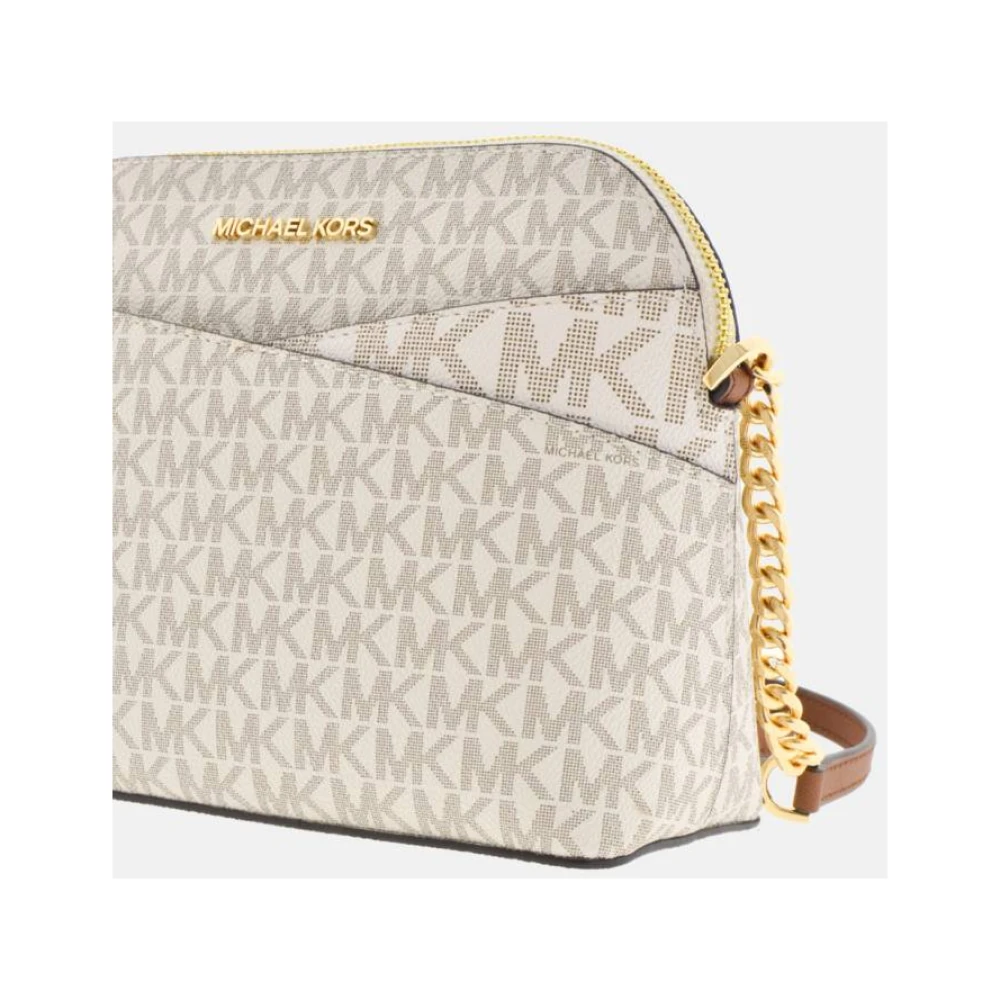 Michael Kors Dome Jet Set Vanilla Schoudertas White Dames