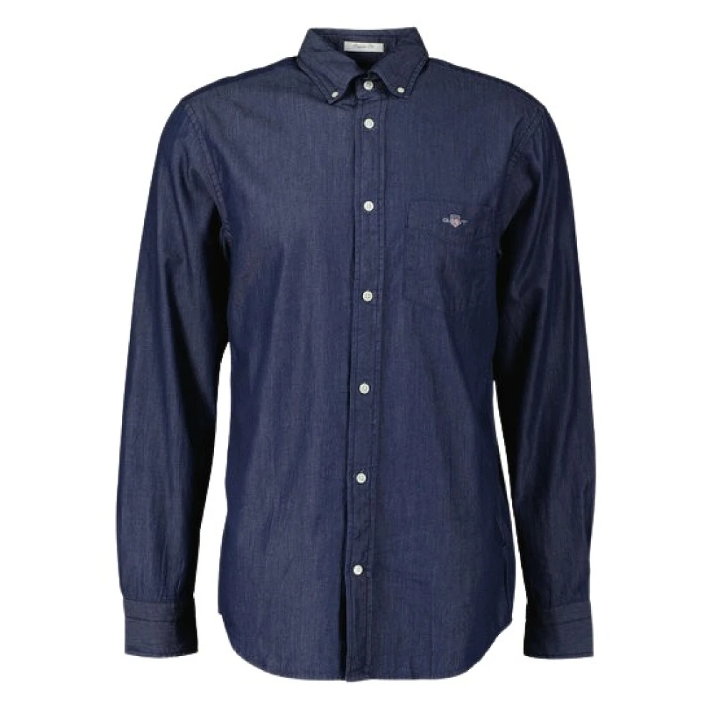 Gant Men's Blue Indigo Button-Down Shirt - Denim Shirts - S - Shirts