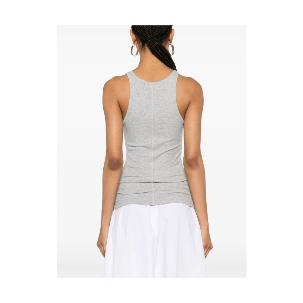 Agolde Grijze Mouwloze Top met Scoop Hals Gray Dames