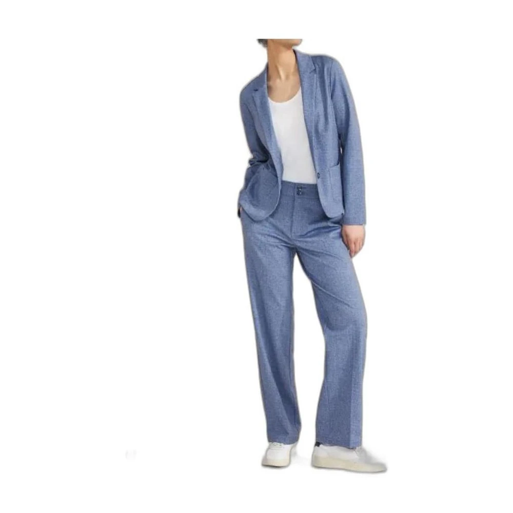 Street One Blauwe Polyester Blend Blazer Jas Blue Dames