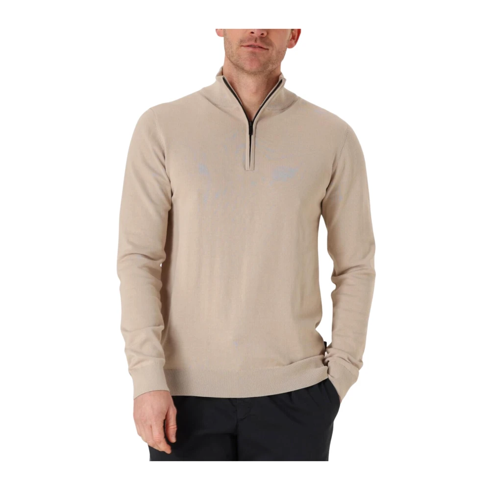 Saint Steve Beige Half Zip Sweater Beige Heren