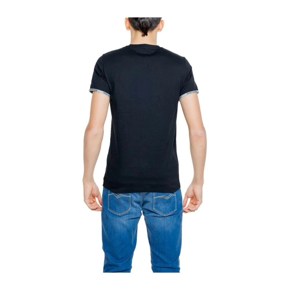 Emporio Armani Zwarte Katoenen Crew Neck T-Shirt Black Heren