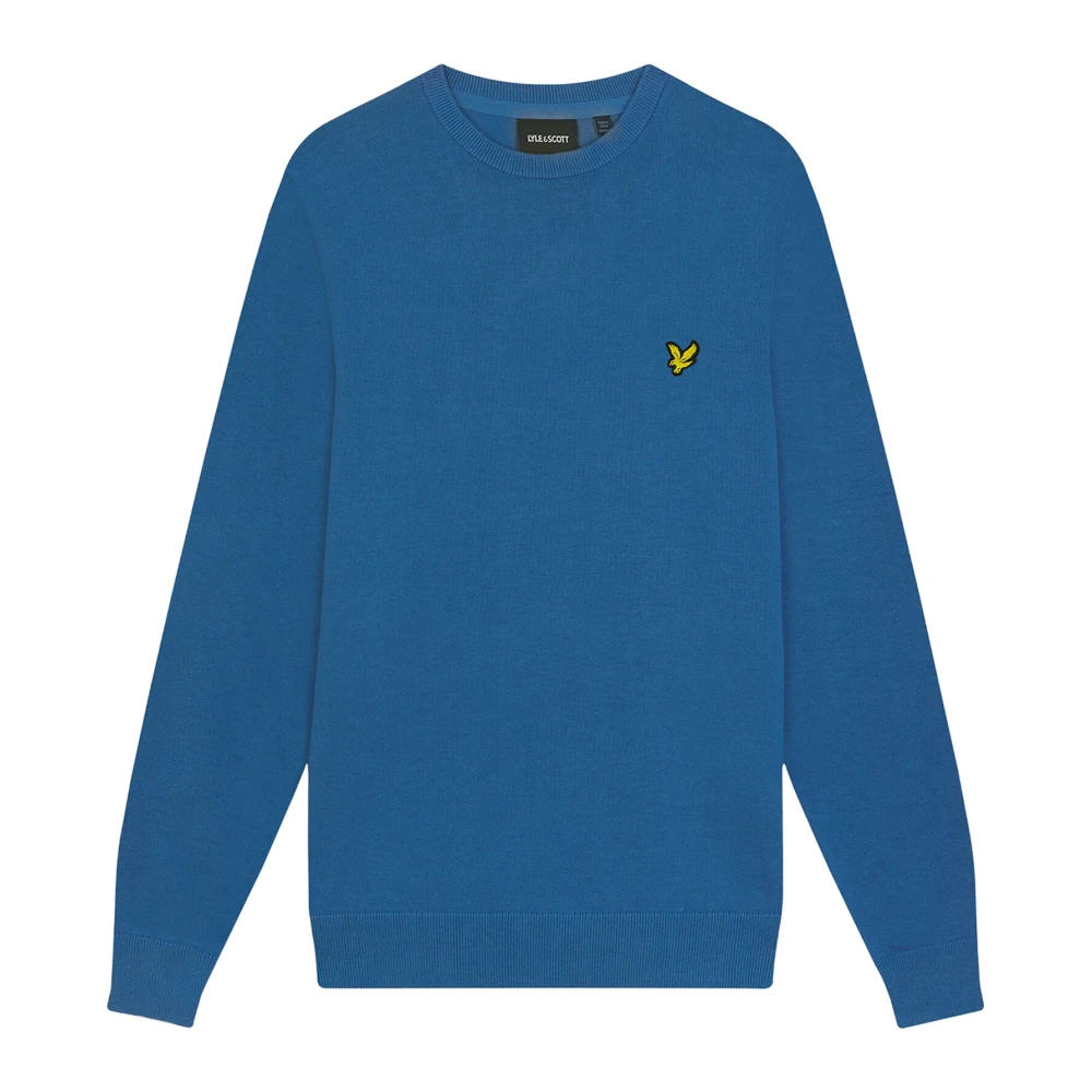 Lyle & Scott Klassieke Katoenen Gebreide Trui Blue Heren