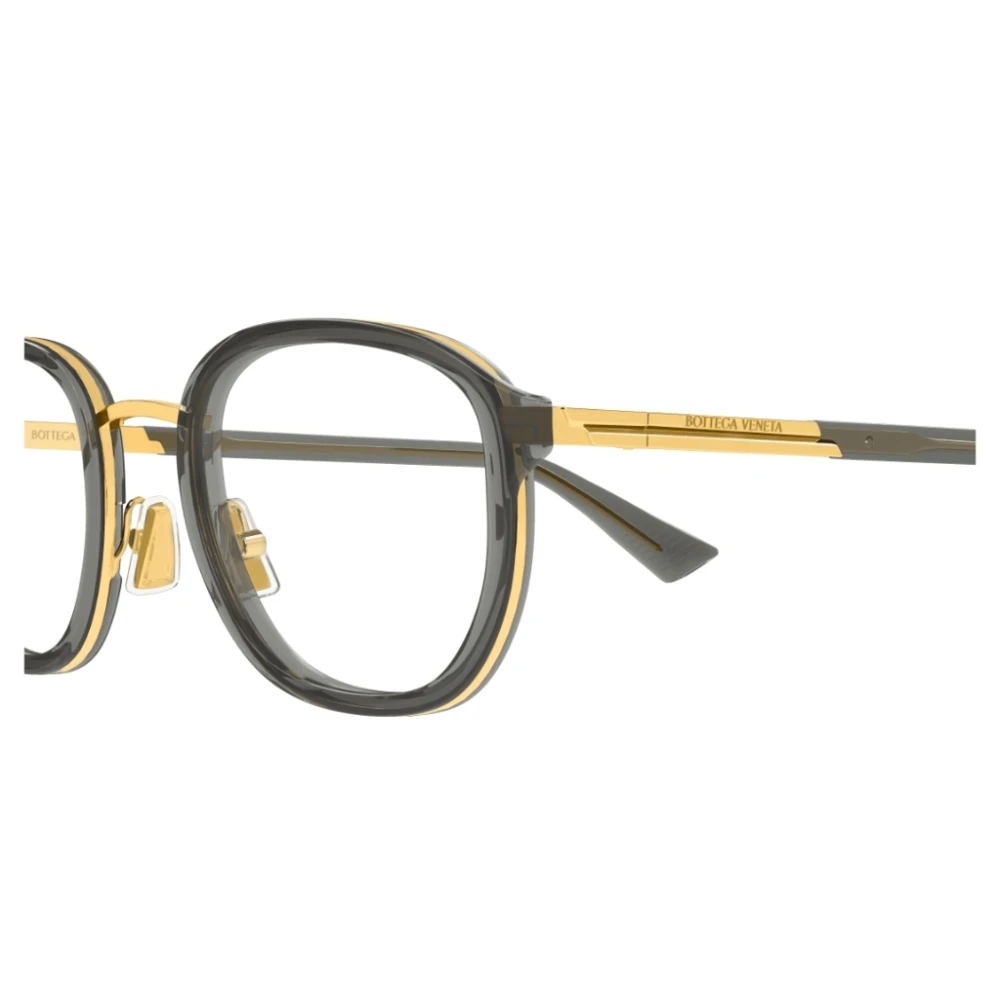 Bottega Veneta Panthos Metalen Frame met Acetaat Cirkel Gray Unisex