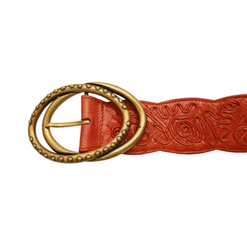 Bottega Veneta Vintage Pre-owned Leather belts Red Dames