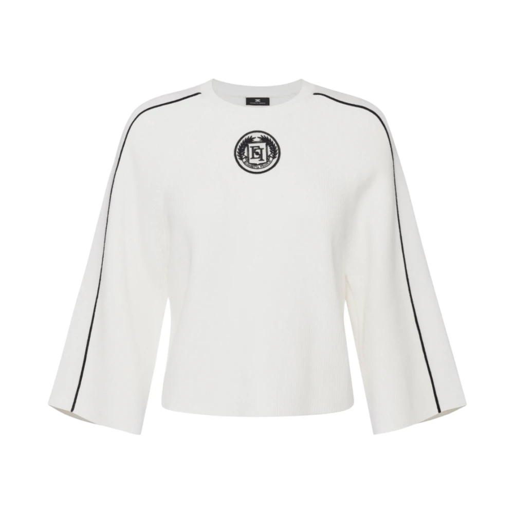 Elisabetta Franchi Stijlvolle Gebreide Top White Dames